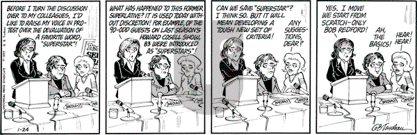 Doonesbury on Monday January 24, 1977 Comic Strip