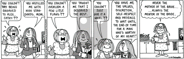 Cathy Classics on Tuesday February 28, 1995 Comic Strip
