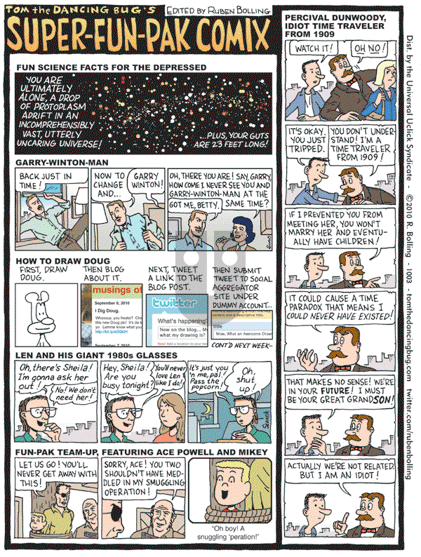 Tom the Dancing Bug on Friday September 10, 2010 Comic Strip