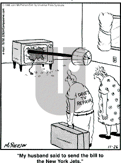 Close to Home - Tuesday November 26, 1996 Comic Strip