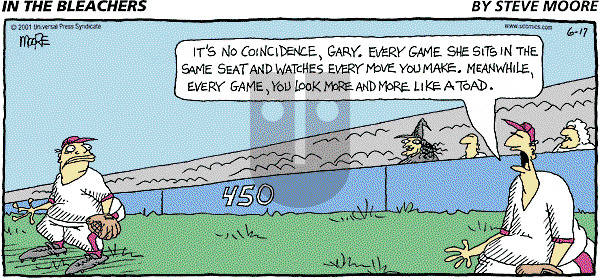 In the Bleachers - Sunday June 17, 2001 Comic Strip