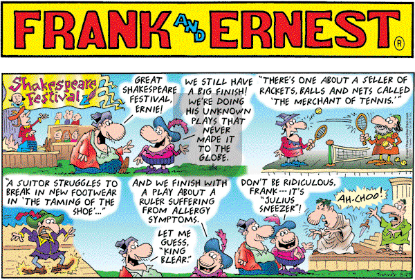 Frank and Ernest on Sunday August 29, 2010 Comic Strip