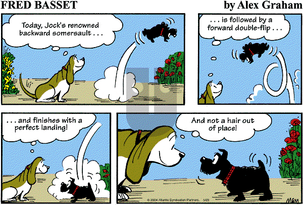 Fred Basset on Sunday May 23, 2004 Comic Strip