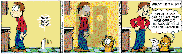 Garfield on Thursday October 23, 2003 Comic Strip