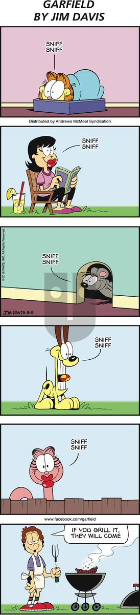 Garfield on Sunday August 5, 2018 Comic Strip