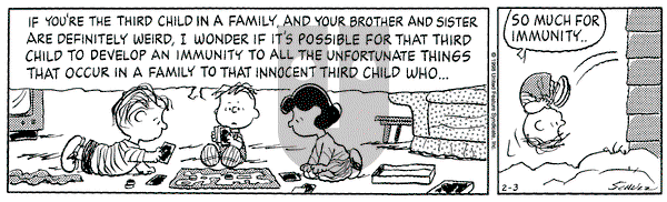 Peanuts on Sunday February 22, 1998 Comic Strip