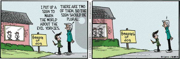 Grand Avenue on Saturday September 15, 2018 Comic Strip