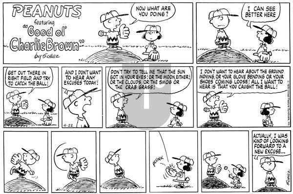 Peanuts on Sunday April 22, 1979 Comic Strip