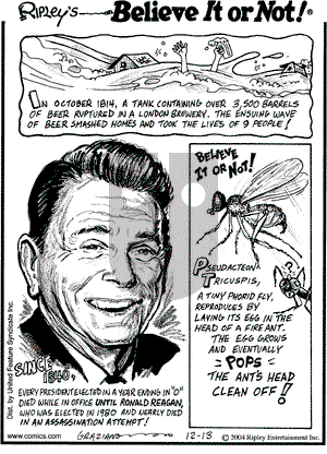 Ripley's Believe It or Not on Monday December 13, 2004 Comic Strip