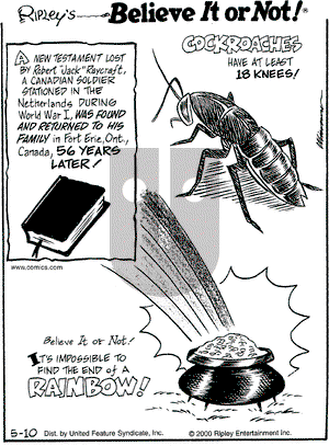 Ripley's Believe It or Not on Thursday August 17, 2000 Comic Strip