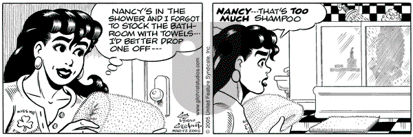 Nancy on Thursday March 17, 2005 Comic Strip
