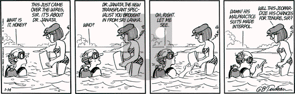 Doonesbury on Monday January 14, 1985 Comic Strip