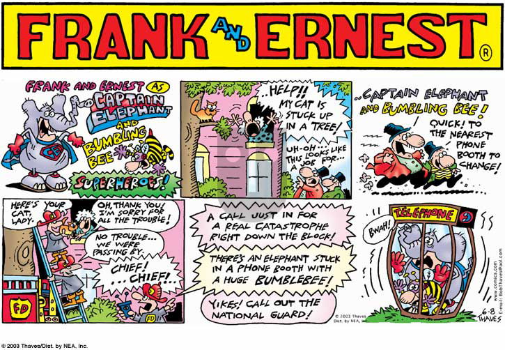 Frank and Ernest - Sunday June 8, 2003 Comic Strip