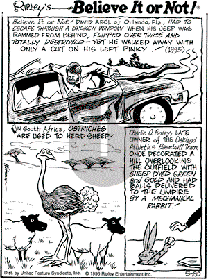 Ripley's Believe It or Not on Monday May 20, 1996 Comic Strip