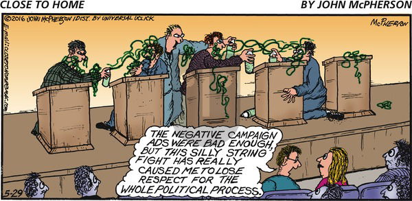 Close to Home on Sunday May 29, 2016 Comic Strip