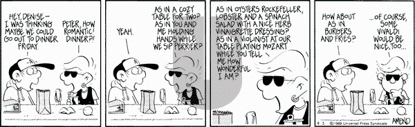 FoxTrot on Monday April 3, 1989 Comic Strip