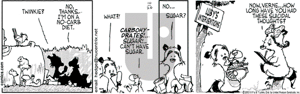 Over the Hedge on Monday October 20, 2003 Comic Strip