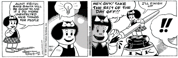 Nancy on Saturday December 11, 1999 Comic Strip