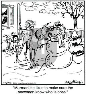 Marmaduke on Thursday January 2, 2003 Comic Strip