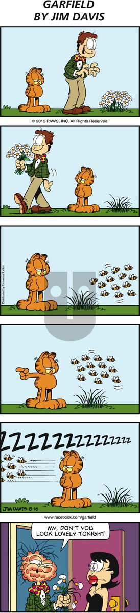 Garfield on Sunday August 16, 2015 Comic Strip