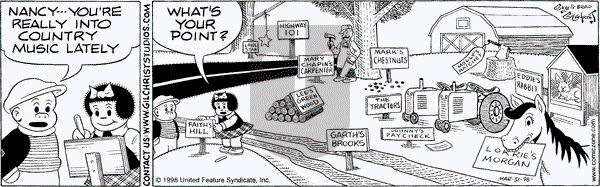 Nancy on Monday October 4, 1999 Comic Strip