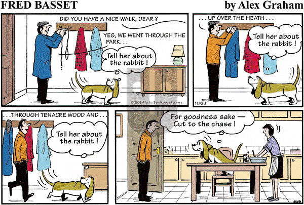 Fred Basset on Sunday October 30, 2005 Comic Strip