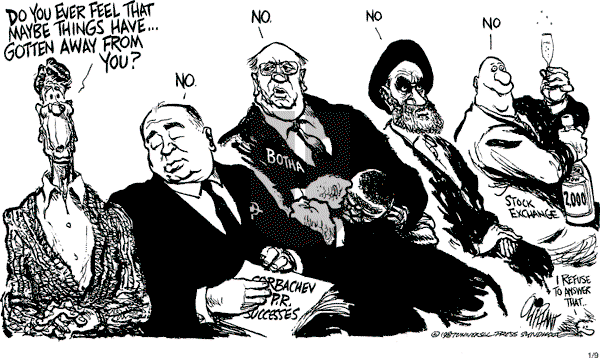 Pat Oliphant - Friday January 9, 1987 Comic Strip