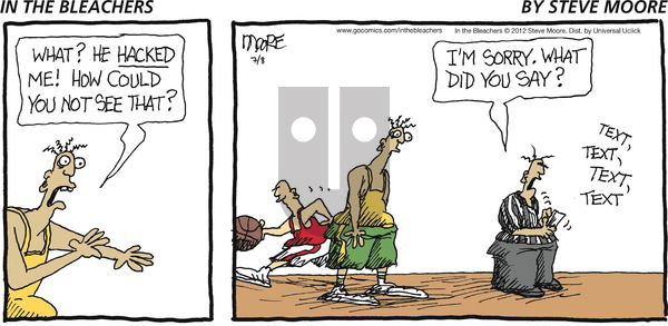 In the Bleachers on Sunday July 8, 2012 Comic Strip