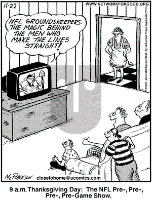 Close to Home on Thursday November 22, 2001 Comic Strip