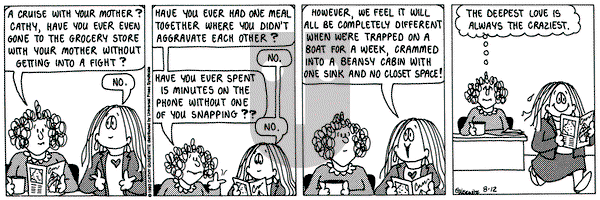 Cathy Classics on Monday August 12, 1996 Comic Strip