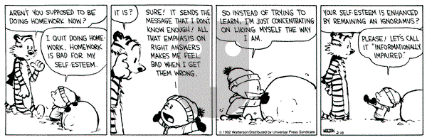 Calvin and Hobbes on Monday February 10, 1992 Comic Strip
