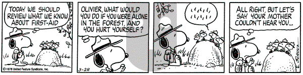 Peanuts on Tuesday March 28, 1978 Comic Strip