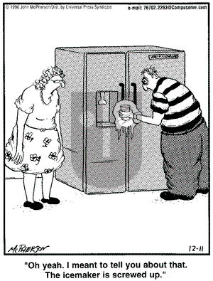 Close to Home on Wednesday December 11, 1996 Comic Strip