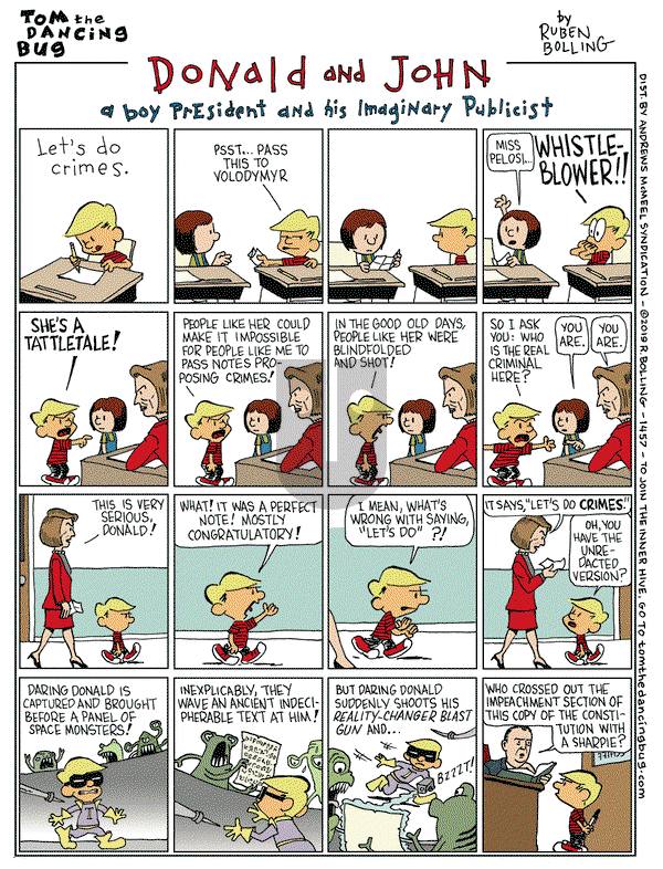 Tom the Dancing Bug on Friday October 4, 2019 Comic Strip