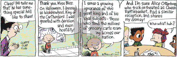 Cul de Sac on Thursday November 3, 2016 Comic Strip