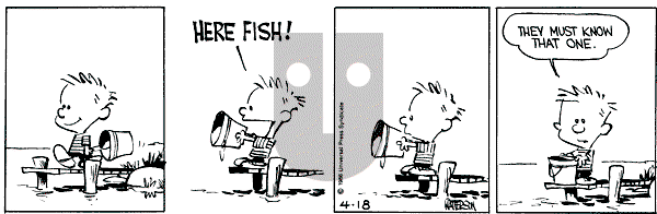 Calvin and Hobbes - Friday April 18, 1986 Comic Strip