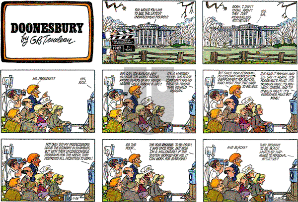 Doonesbury on Sunday November 28, 1982 Comic Strip