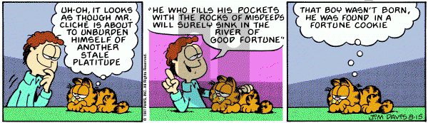 Garfield on Saturday August 15, 1987 Comic Strip