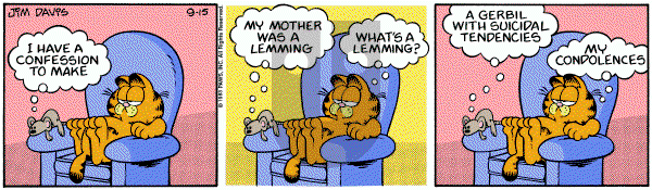 Garfield on Thursday September 15, 1983 Comic Strip