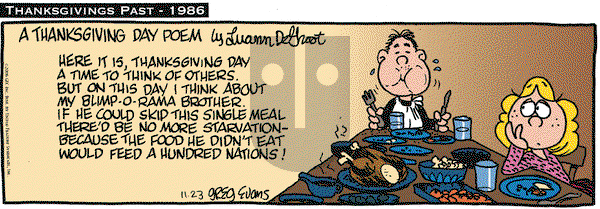 Luann on Thursday November 23, 2006 Comic Strip