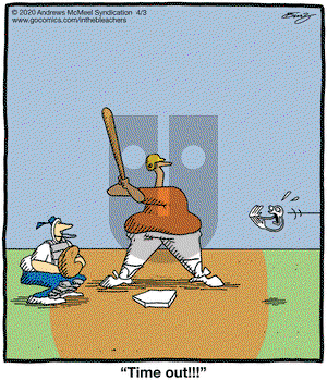 In the Bleachers on Friday April 3, 2020 Comic Strip