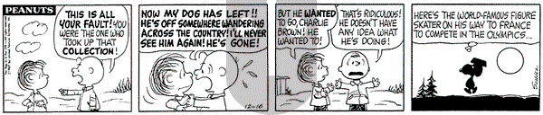 Peanuts on Saturday December 16, 1967 Comic Strip