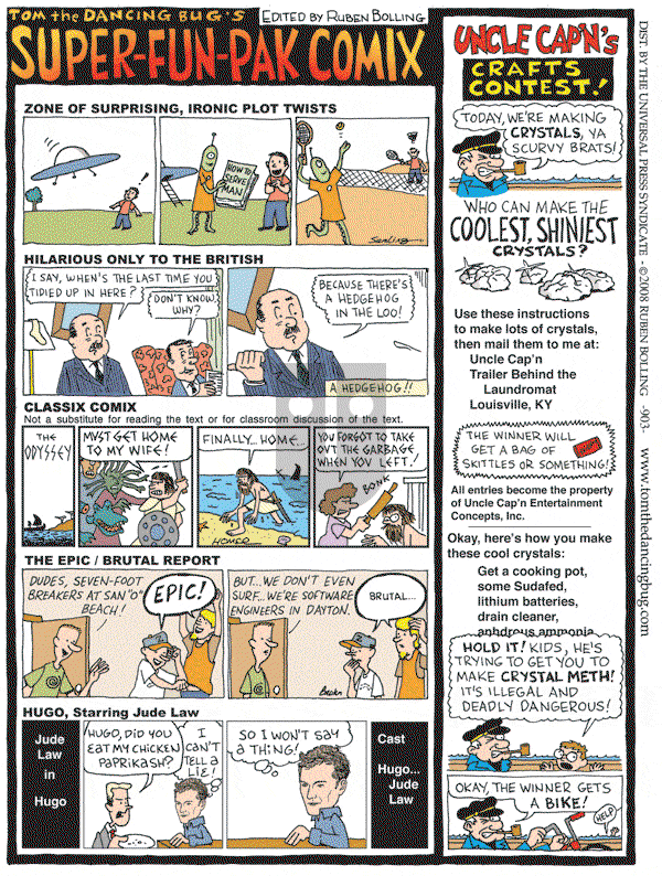 Tom the Dancing Bug on Saturday June 7, 2008 Comic Strip