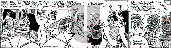 Alley Oop on Saturday July 24, 1999 Comic Strip