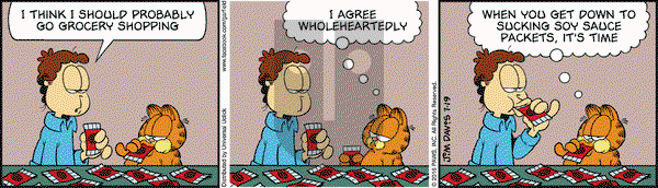 Garfield on Tuesday July 19, 2016 Comic Strip