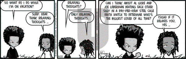 The Boondocks on Thursday August 22, 2002 Comic Strip
