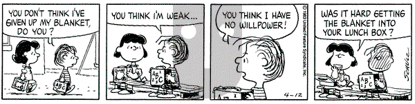 Peanuts on Tuesday April 12, 1983 Comic Strip