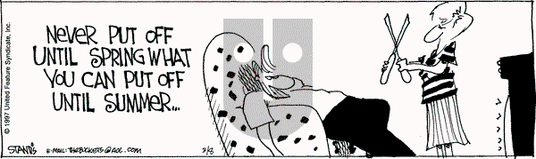 The Buckets on Saturday March 8, 1997 Comic Strip