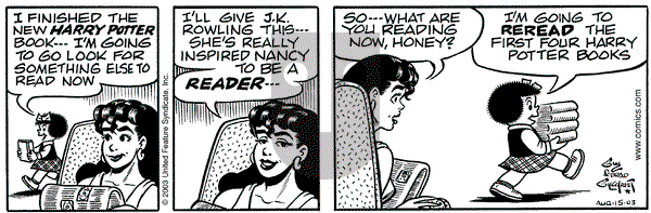 Nancy on Friday August 15, 2003 Comic Strip