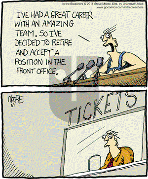 In the Bleachers on Friday August 1, 2014 Comic Strip